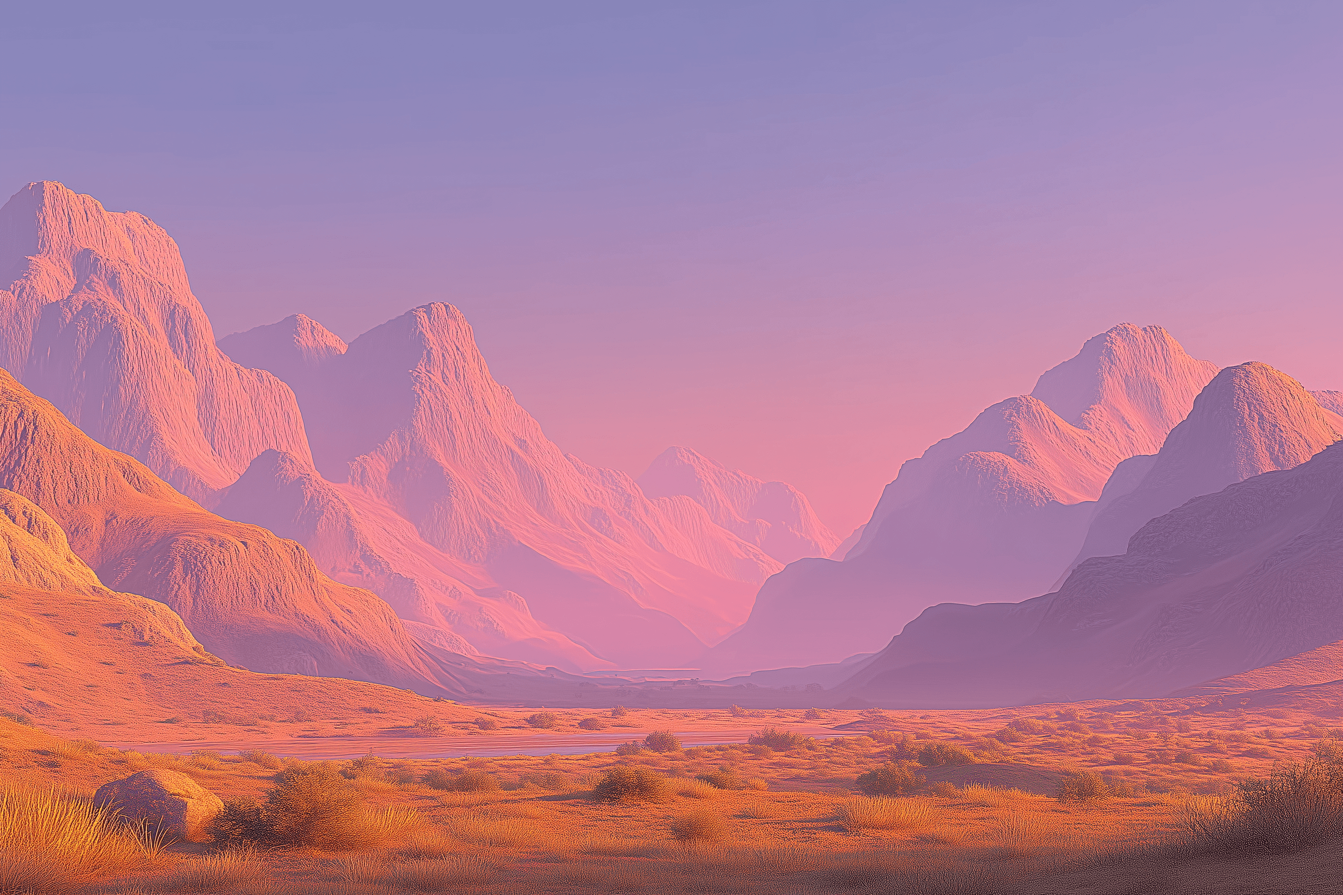 Scenic mountain landscape