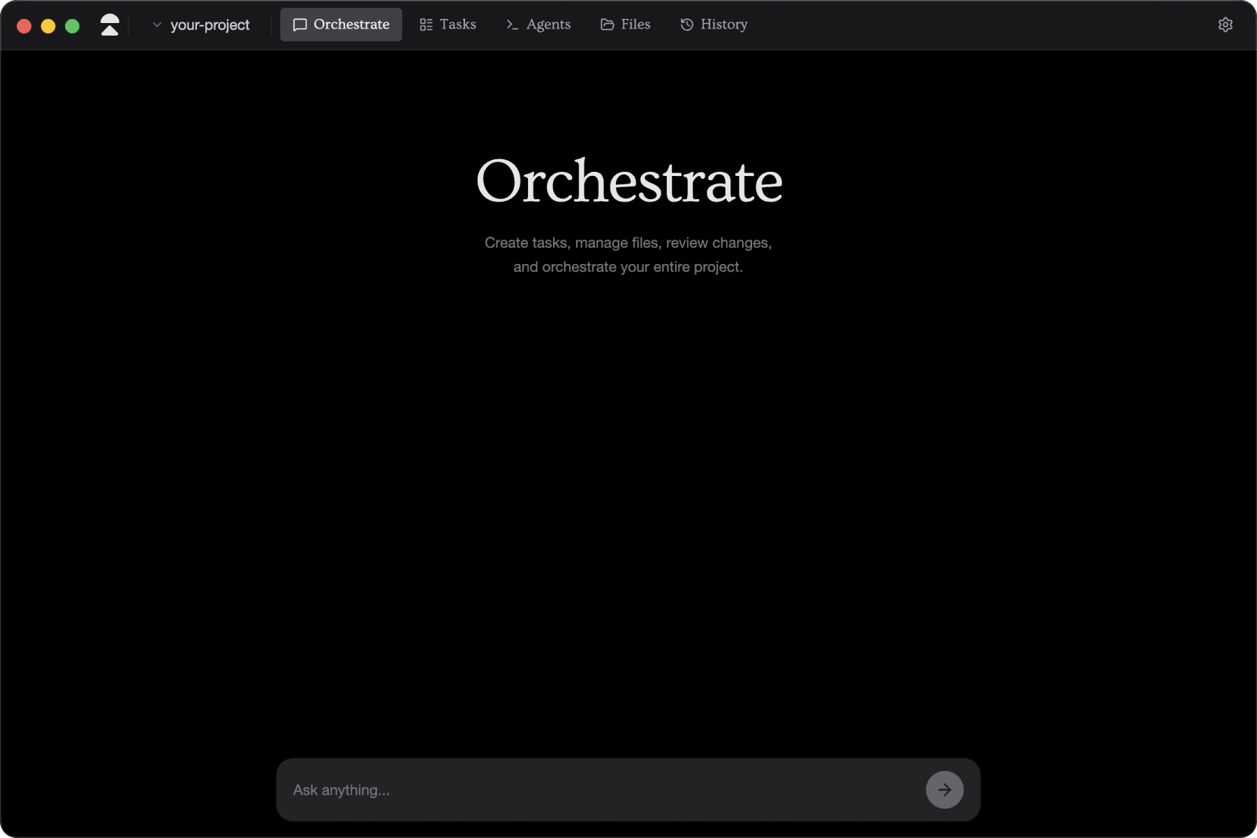 Orchestrate app interface